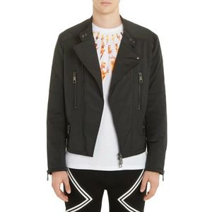 NEIL BARRETT Jersey Moto Jacket Size S - $1800.00